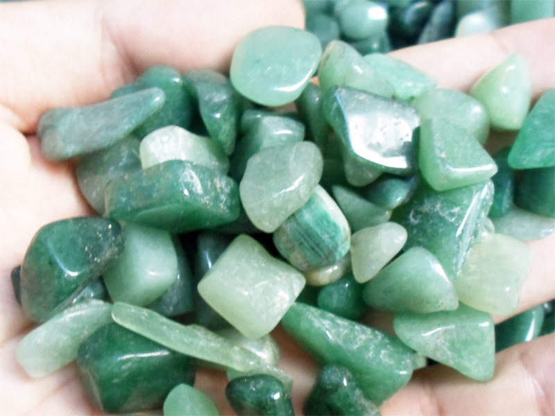 Đá thạch anh màu xanh lá vụn 100% tự nhiên