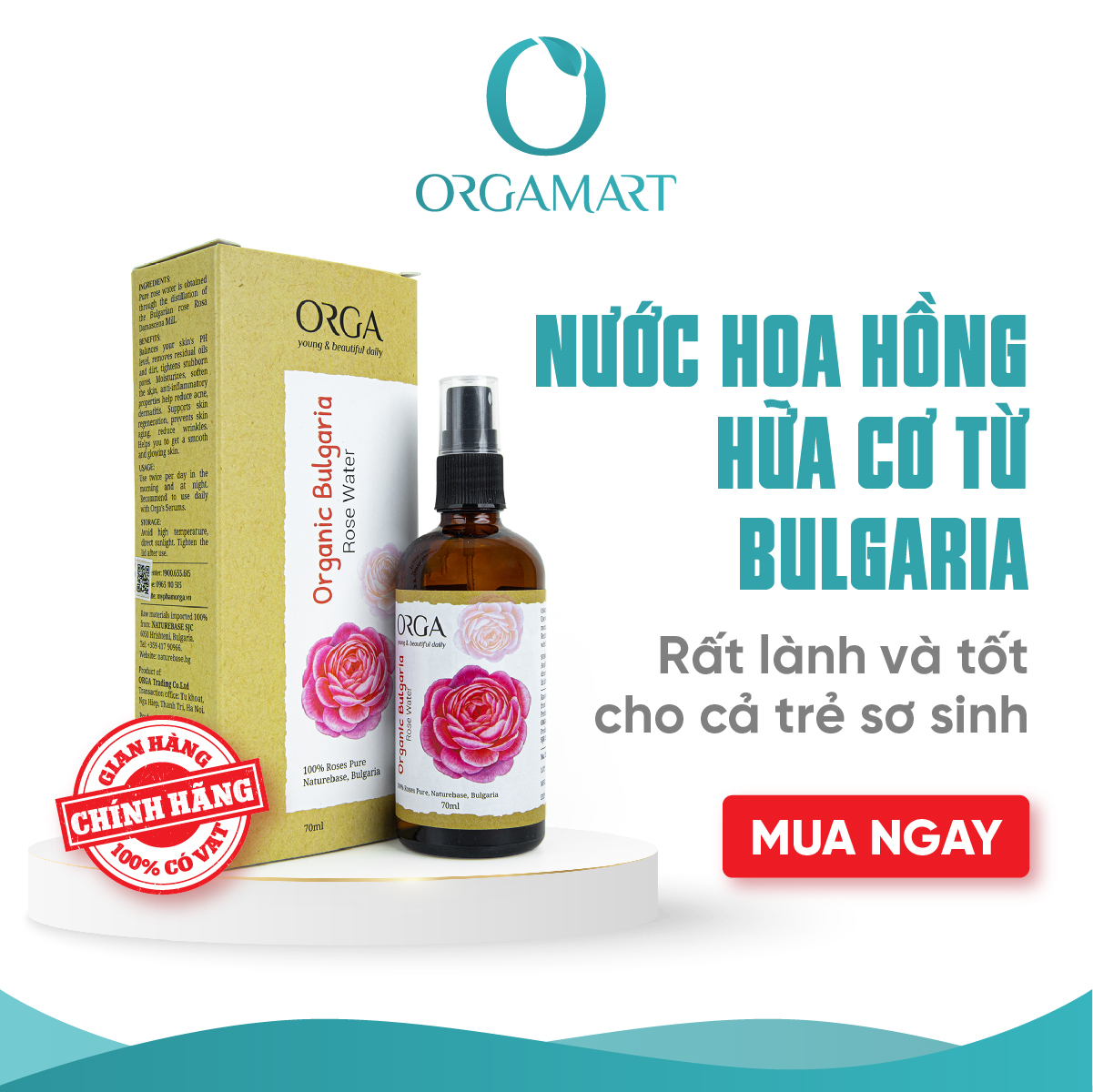 Rose water organic-organic Bulgarian rose water