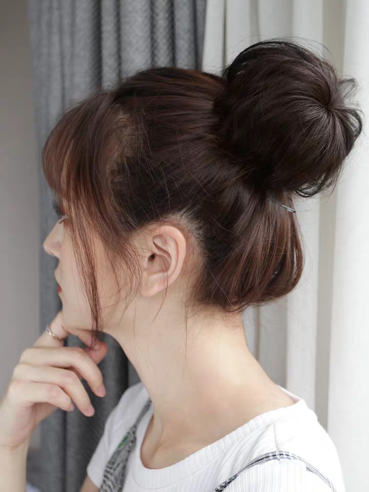 [ hàng loại 1 ] tóc giả nữ búi tỏi cao cấp, tóc giả búi, tóc búi củ tỏi, tóc búi phồng