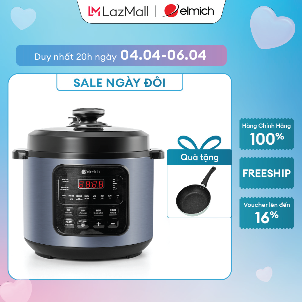 (Duy nhất 15-17.04) Nồi áp suất điện tử Elmich PCE-8571