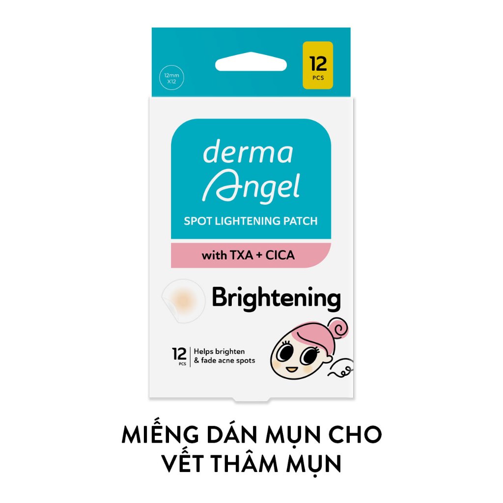 Combo 3 Miếng Dán Mụn Derma Angel Acne Spot Lightening Patch 12 Miếng