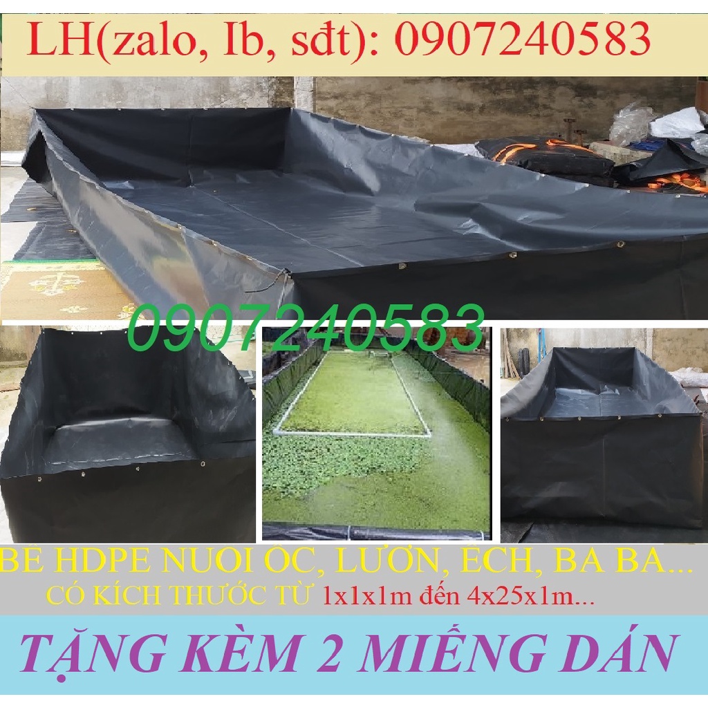 BỂ BẠT, BỂ BẠT HDPE CHỐNG THẤM NUÔI ỐC, LƯƠN, CUA, CÁ, ẾCH.