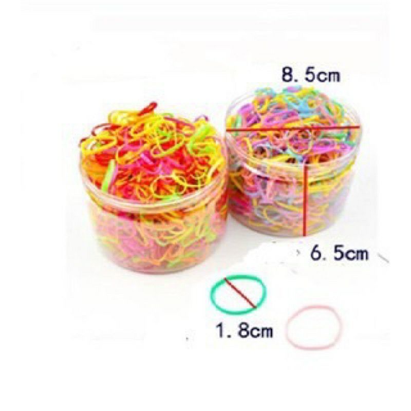Chun Buộc Tóc Nhiều Màu Lọ 500 Sợi#