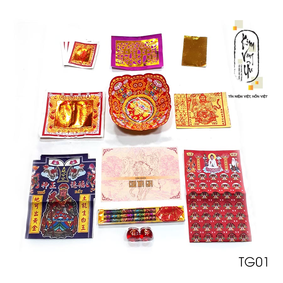 Phần vàng mã cúng Tân Gia Kim Vong Ưu ( có nhang đèn và văn khấn)