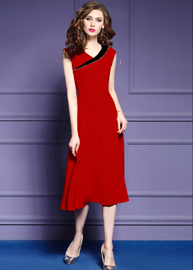 Shoppro-shaped real-dress streetwear middle-aged dress nice middle age dress fanned middle-aged tuôi 40 skirt dress middle age dress for middle age dress splayed round neck delivery lacing way camis 3190 3321 3308