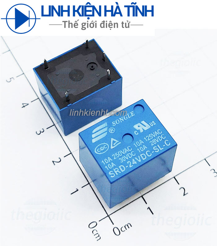 Relay 5v 12v 24v rơ le 5 chân 10a srd-05 12 24vdc-sl-c