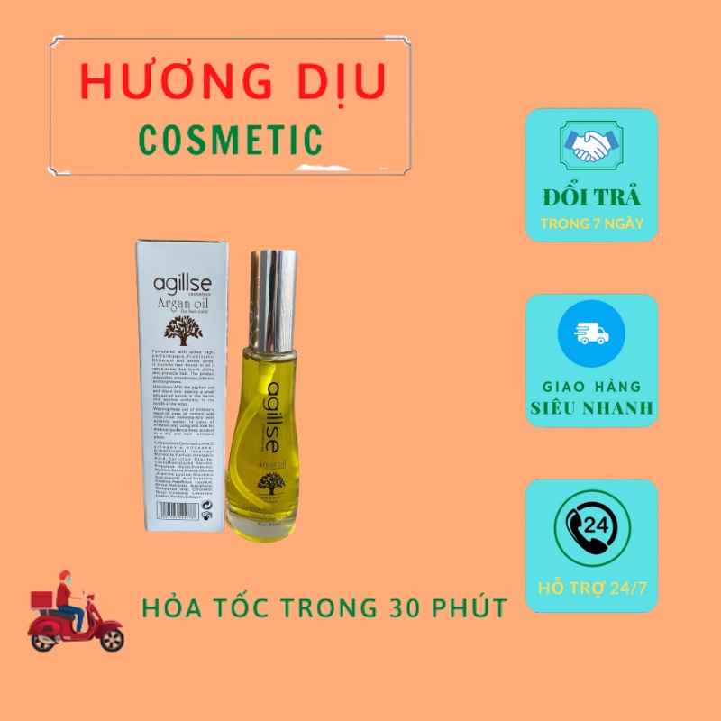 Tinh dầu dưỡng tóc Agillse Argan Oil siêu dưỡng phục hồi tóc 80ml