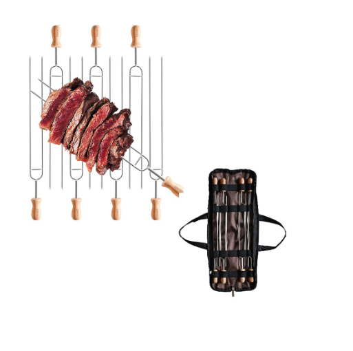 Xiên nướng BBQ Campingmoon MK-8 (Bộ 08 cái)
