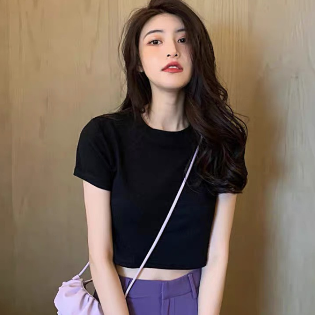 Áo thun nữ croptop tay ngắn ôm body năng động thời trang freesize 53kg