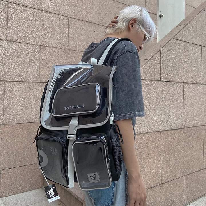 Balo Tote Talk NHỰA (tặng full tag và giấy thơm vukita157)