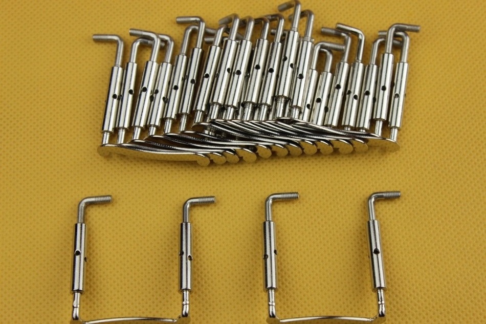 30 pcs New high quality Violin Chin rest Clamp Screw Silver 4/4 Violin Parts