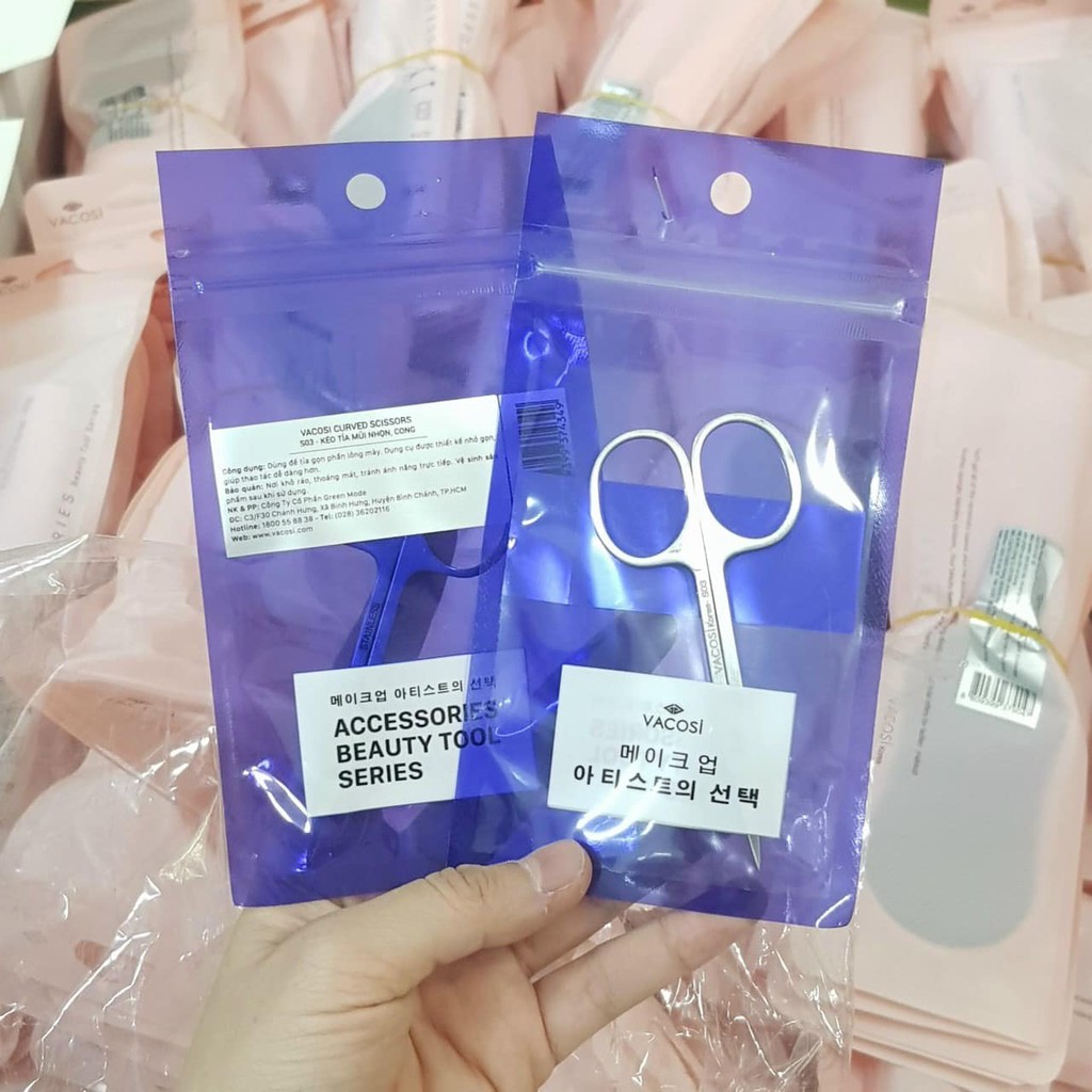 [CHÍNH HÃNG] Kéo Tỉa Mũi Nhọn Cong Vacosi Curved Scissors S03