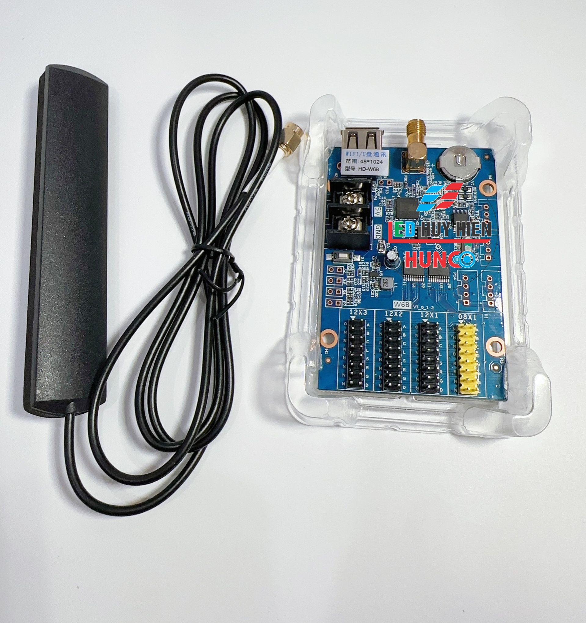 Card HD W6B (USB WIFI) hỗ trợ 3 tầng module Led 1 3 màu