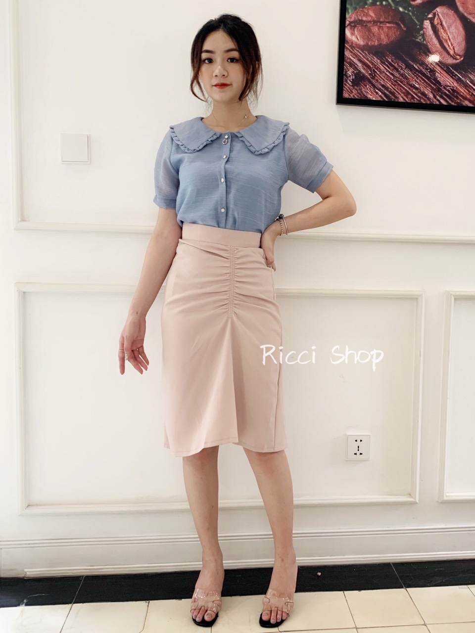 Chân váy nhúm 1 bên CV50 RICCISHOP