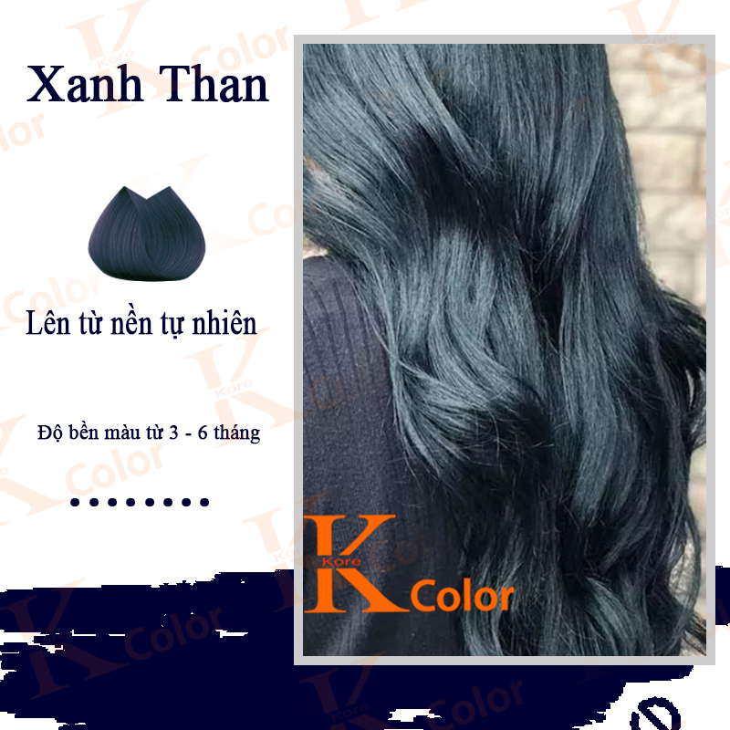 Thuốc nhuộm tóc màu Xanh Than kcolor