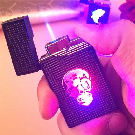 Bật lửa gas khò nhiều hình có đèn LED đổi màu cực đẹp