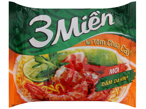THÙNG MÌ TÔM BA MIỀN CHUA CAY 30 GÓI 65G