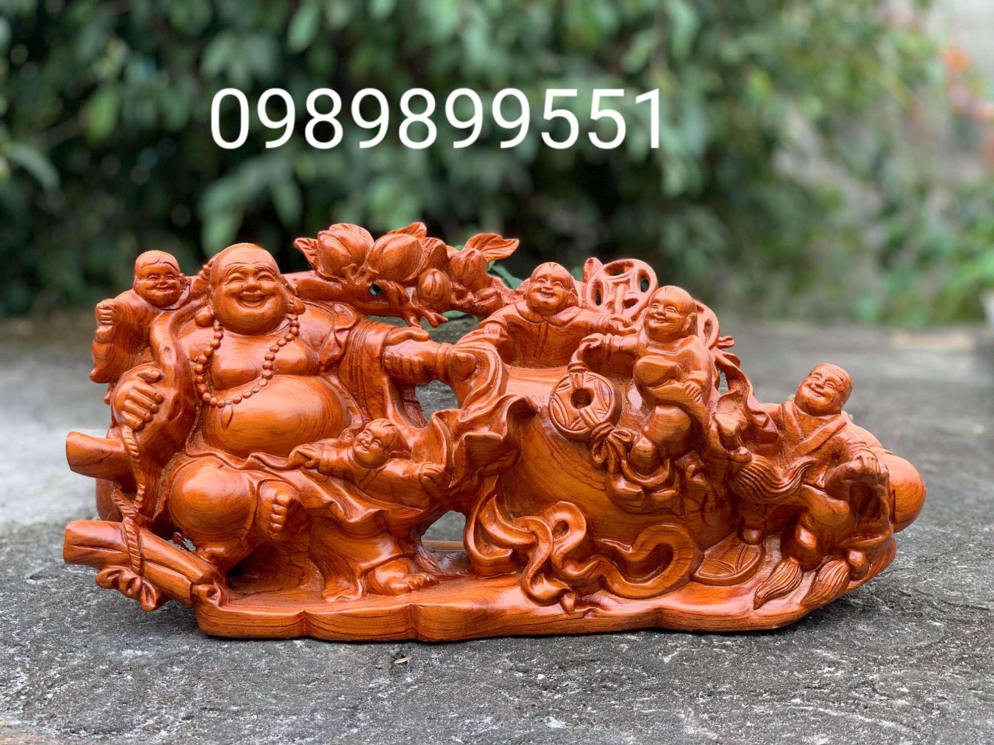 Tượng phật di lặc ngũ phúc ngang 40cm