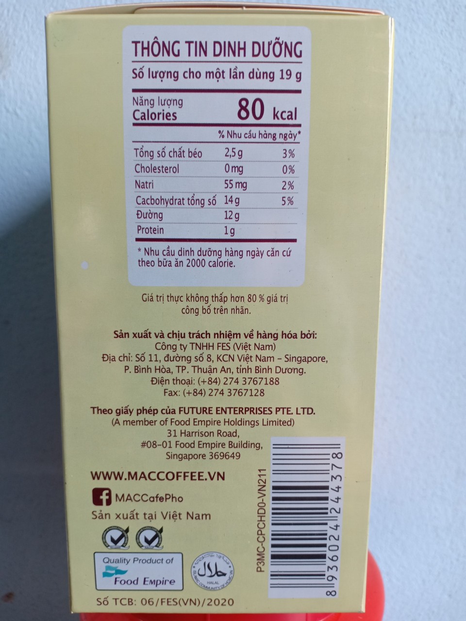CÀ PHÊ CAPPUCCINO MacCoffee Vị Phô Mai 190g (Béo ngậy Thơm Ngon)