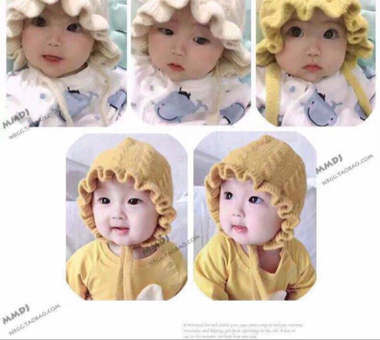 Mũ len tai bèo cho bé