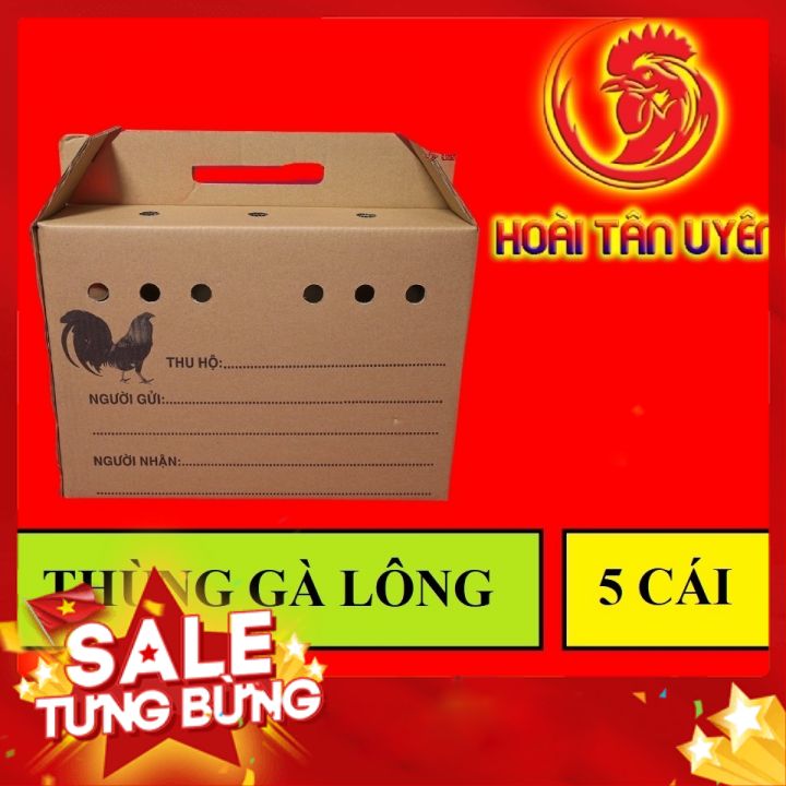 COMBO 5 THÙNG GIẤY ĐỰNG GÀ LÔNG