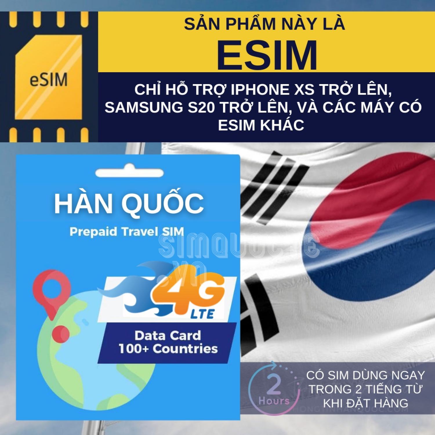 Thẻ vào mạng 4G Sim du lịch 4G Hàn Quốc tiện dụng tiết kiệm có nhiều gói cước