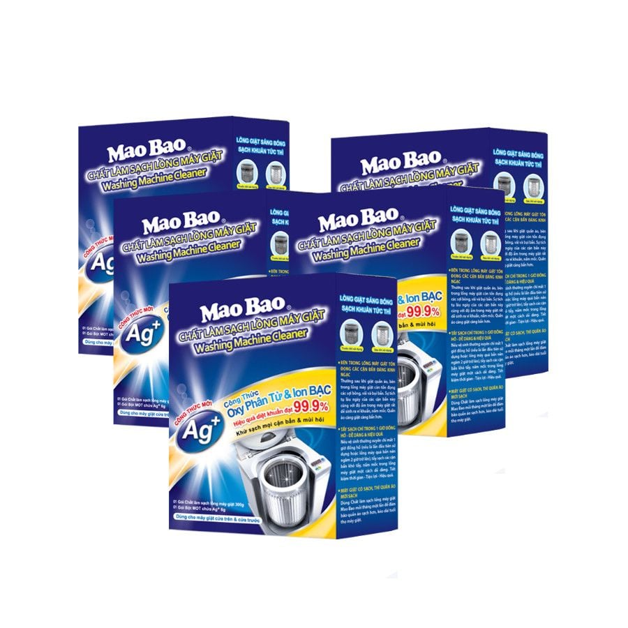 Bột vệ sinh lồng máy giặt Mao Bao Oxy phân tử & Ag+ 300g