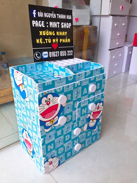 Tủ đựng mỹ phẩm 5 tầng đô rê mon