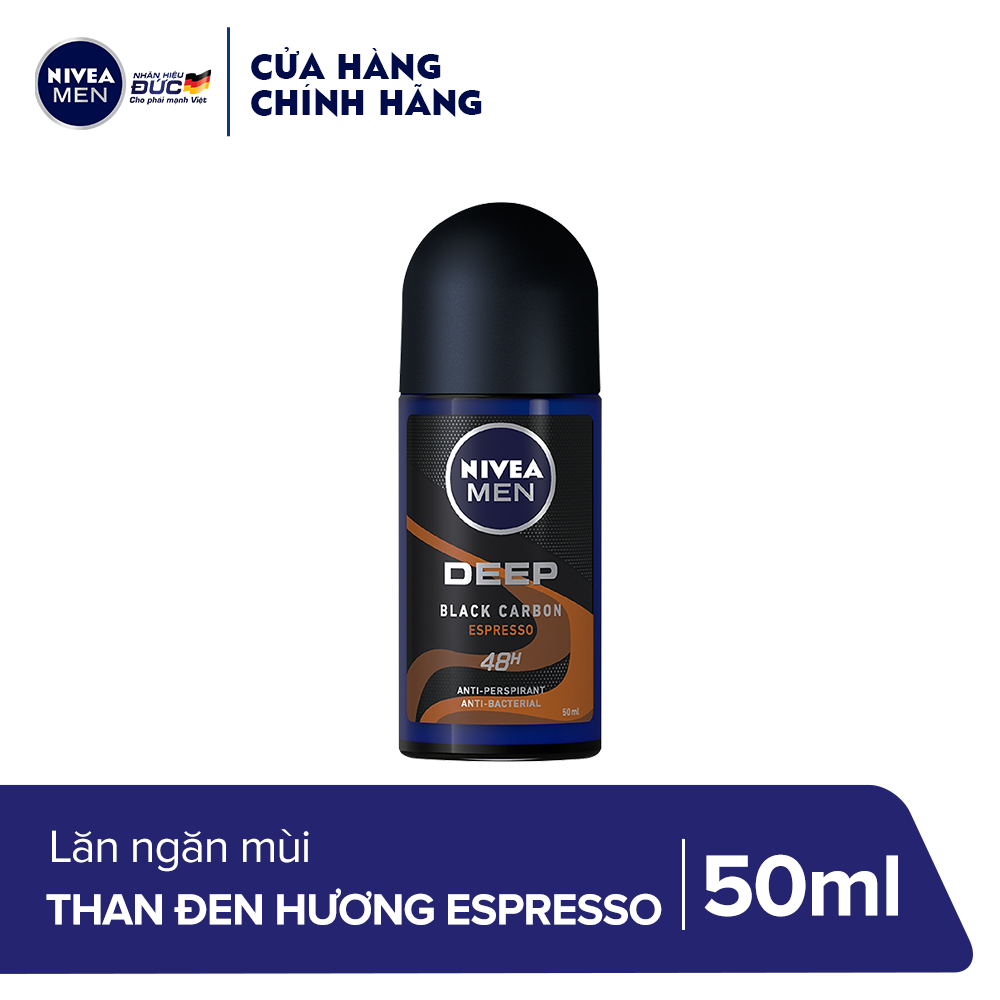 Combo Ngăn mùi cơ thể Nivea Than Đen hương Espresso (Xịt ngăn mùi 150ml & Lăn ngăn mùi 50ml)