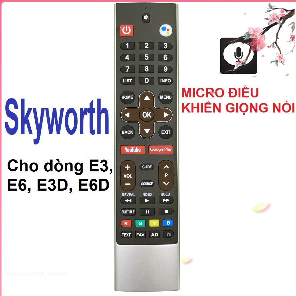 Remote điều khiển tivi Skyworth 2019 dòng E6 (Micro điều khiển giọng nói) [Cam kết chất lượng, BH 6 tháng]