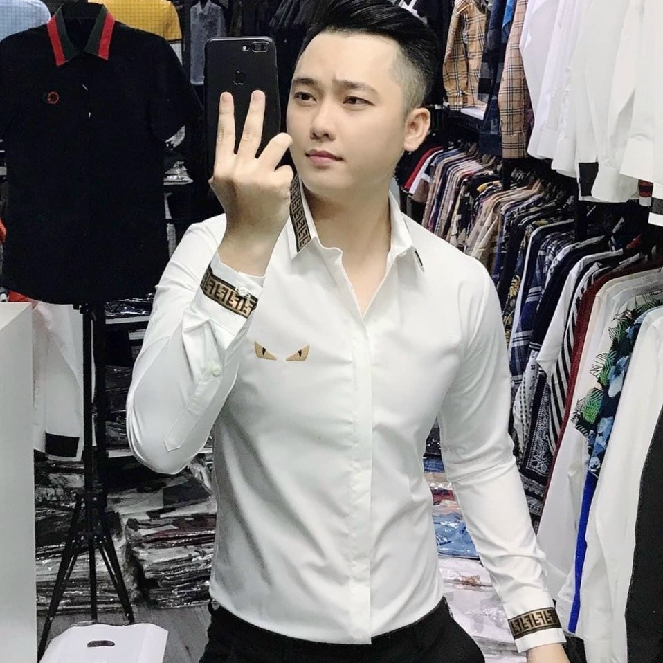 Áo sơ mi nam cao cấp vải lụa thái co dãn mẫu mới nhất hiện nay bv7