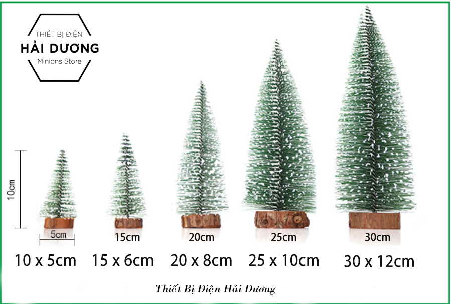 Cây Thông Noel Mini NE-1015 Để Bàn Siêu Đẹp - Siêu Bền - Có Thể Sử Dụng Nhiều Lần - 5 Kích Thước Khác Nhau