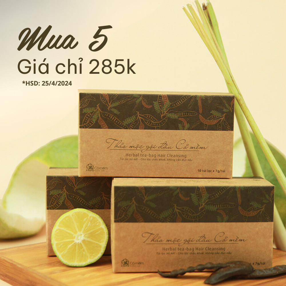 Combo 5 Hộp Thảo Mộc Gội Đầu Cỏ Mềm