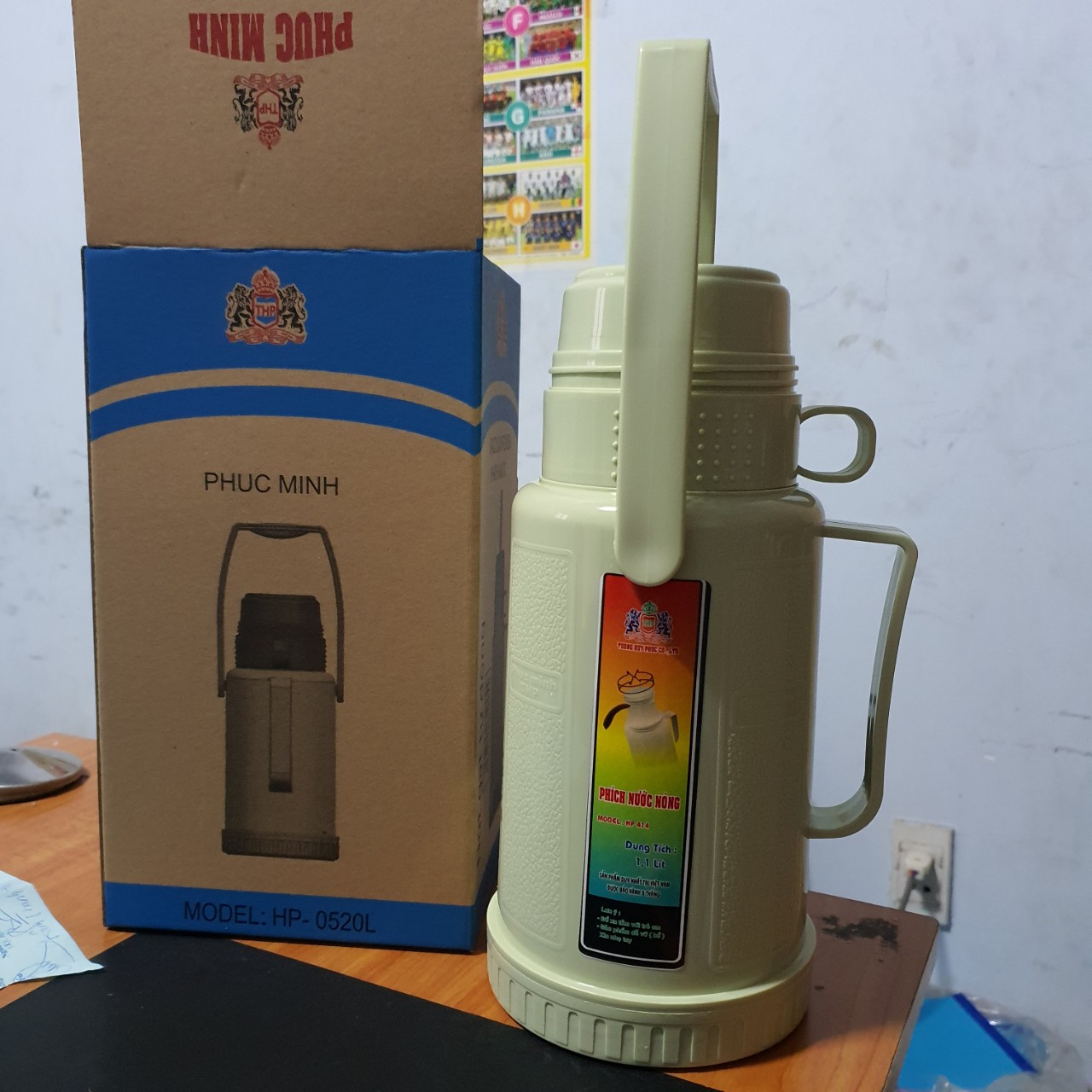 [HCM]Phích Nước Nút Gạt Joint Silicone Dung tích 1.2L