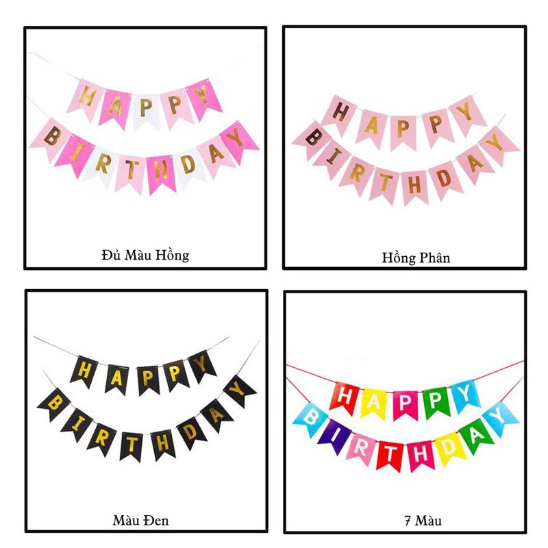 Dây chữ Happy Birthday trang trí sinh nhật