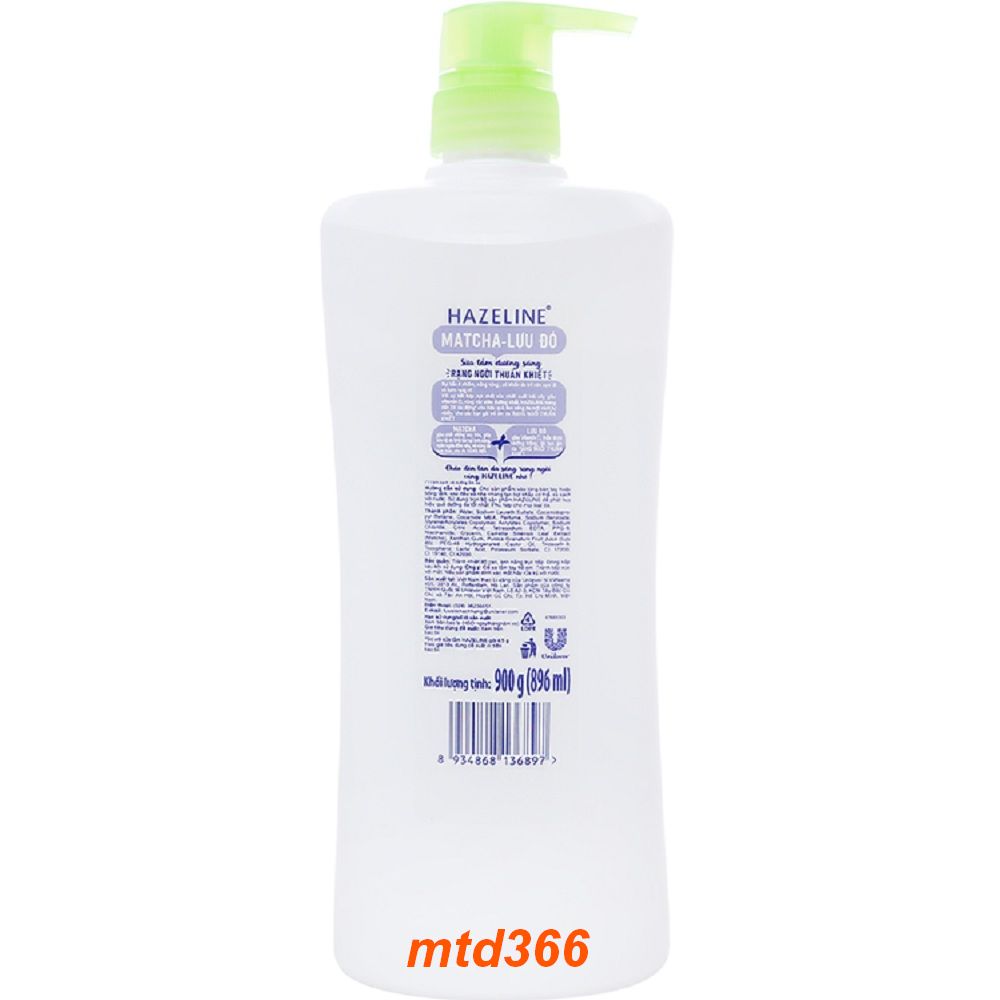 Sữa Tắm 900g Hazeline Matcha & Lựu Đỏ