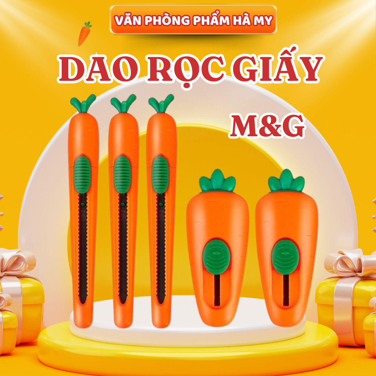 Dao rọc giấy hình củ Cà Rốt M&G xinh xắn, nhỏ nhắn và tinh tế