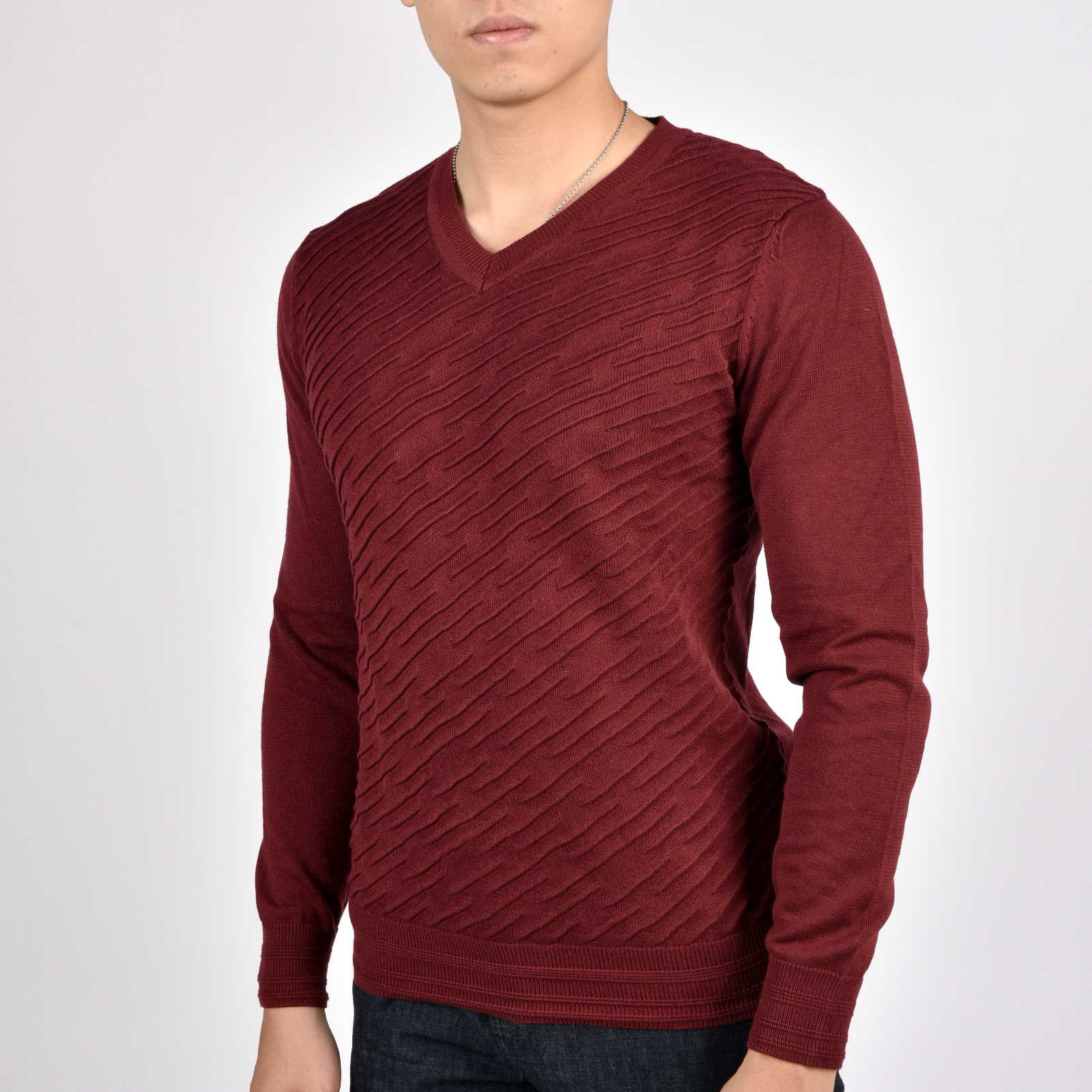 Áo Len Cổ Tim Nam O.jeans - 5ALO840805BM