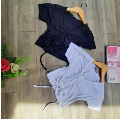 Áo Croptop Tay ngắn rút dây