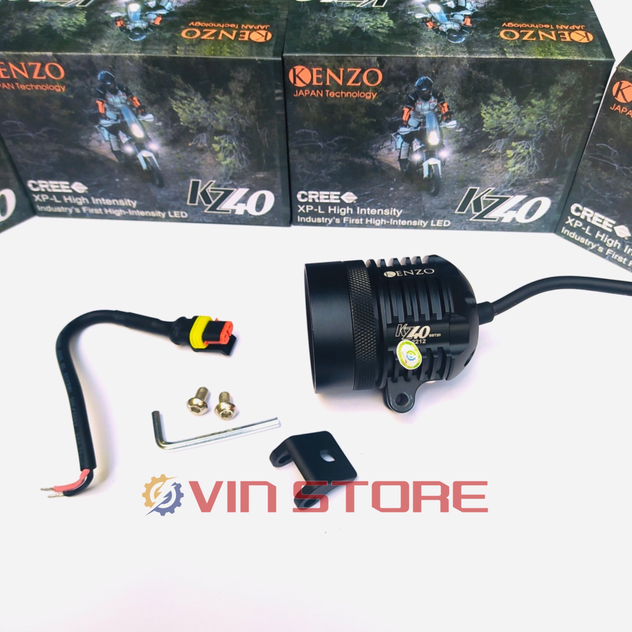 Trợ sáng KZ40, L4X chip SST20 kính tím(công suất thực 30w)