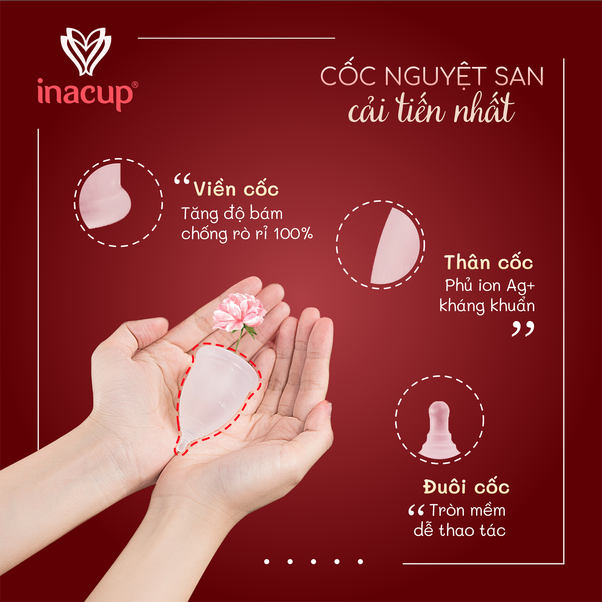 Cốc nguyệt san Inacup ( Size A : 4,2cm )