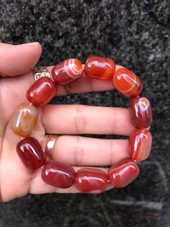 [HCM]VÒNG TAY LU THỐNG MÃ NÃO ĐỎ thiên nhiên