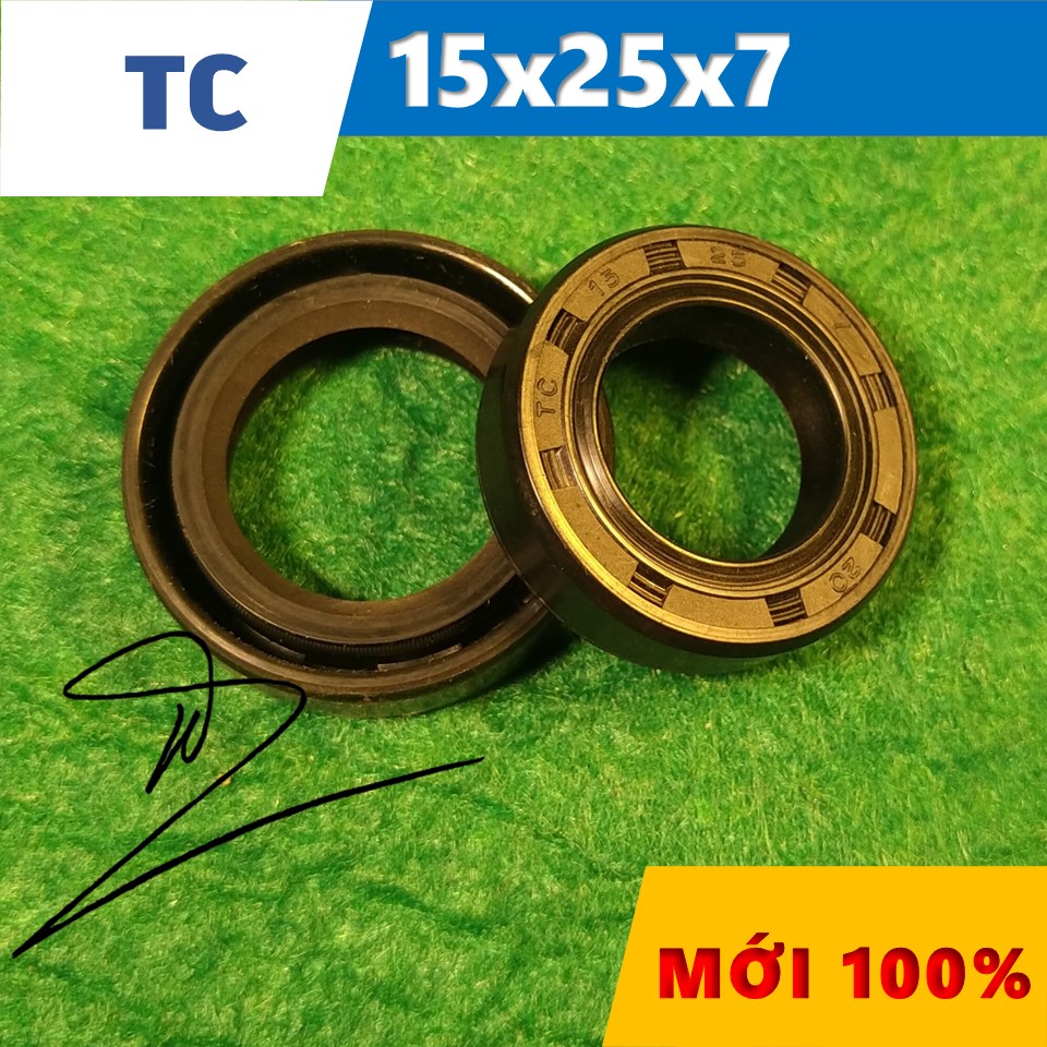 Phớt dầu TC 15x25x7   (Chắn dầu / lò xo / Phớt ben / Oil seal TC 15*25*7)