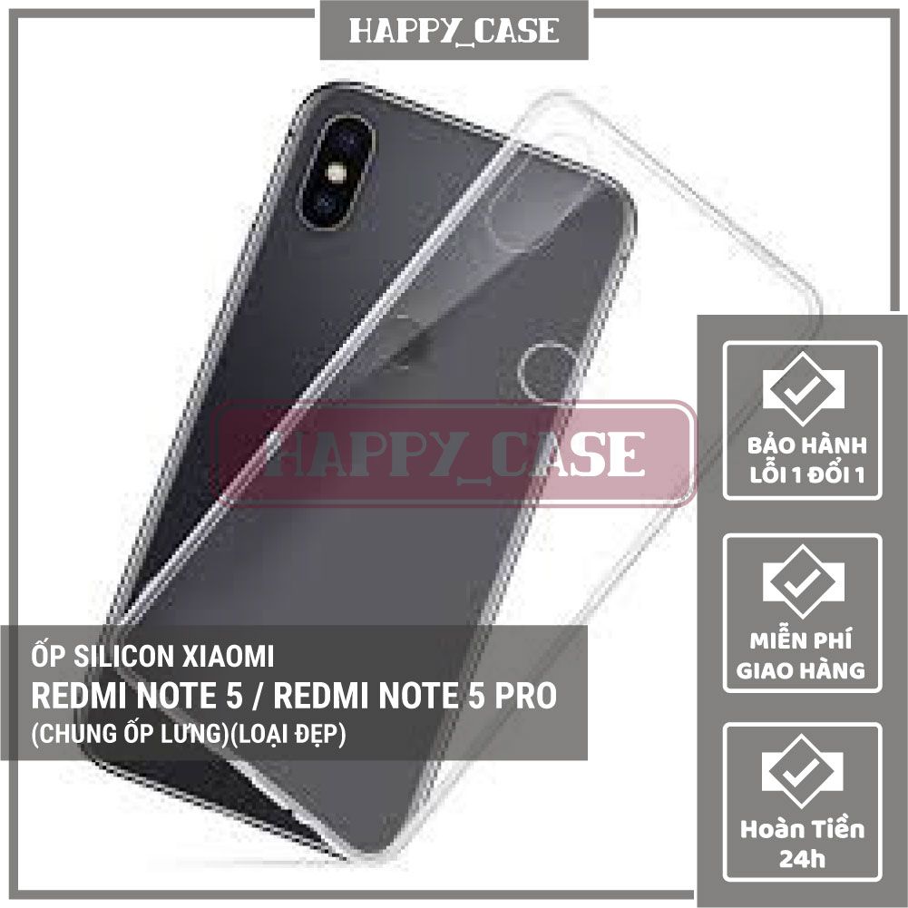 Ốp lưng điện thoại xiaomi redmi note 5 / redmi note 5 pro thin transparent silicon