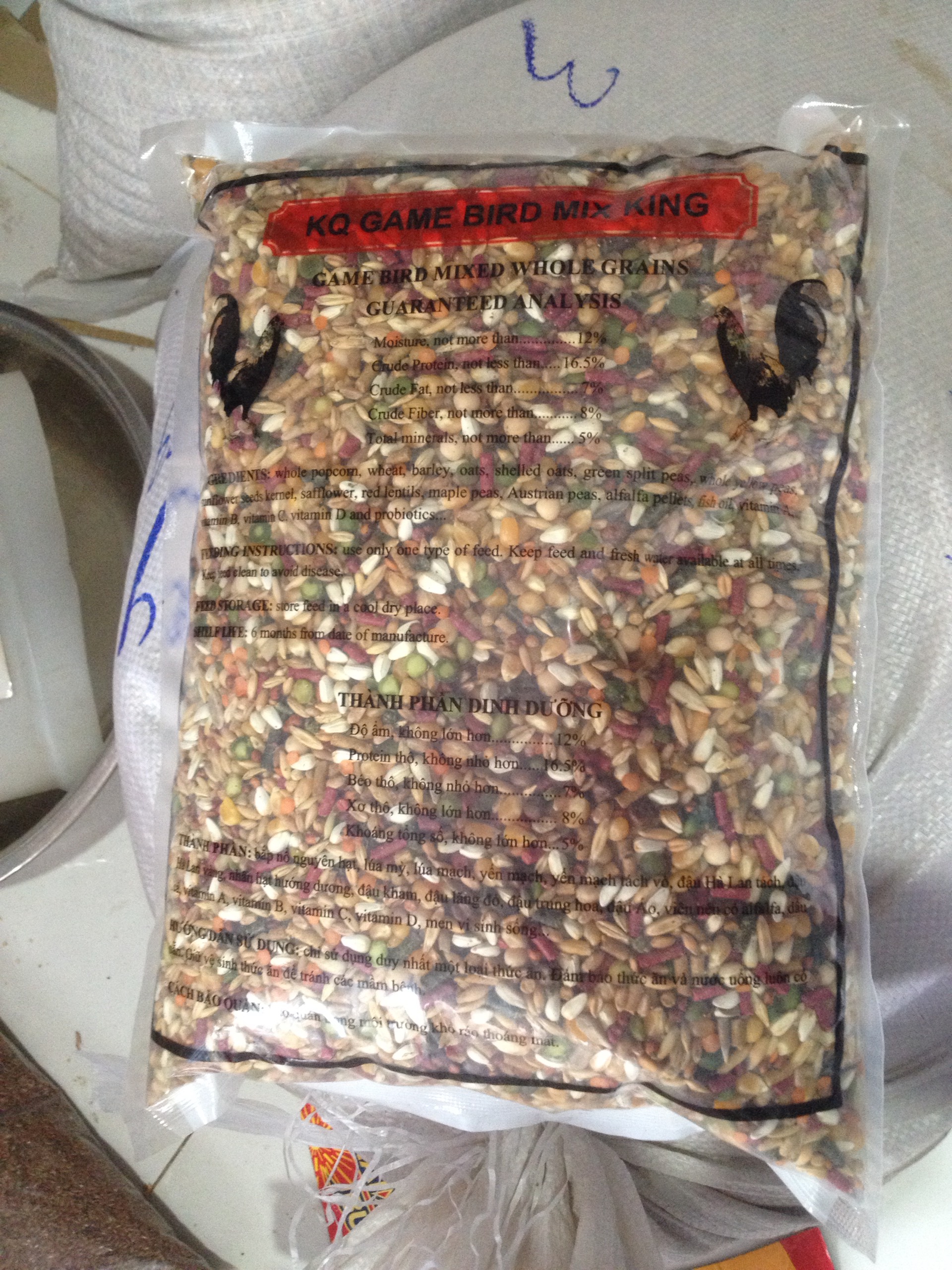 ngũ cốc gà đá KQ KINH tem đỏ 2,2 kg