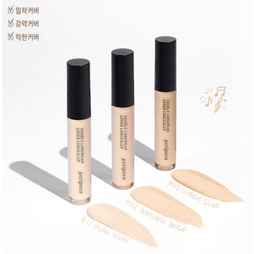 Che khuyết điểm PERIPERA Double Long Wear Cover Concealer