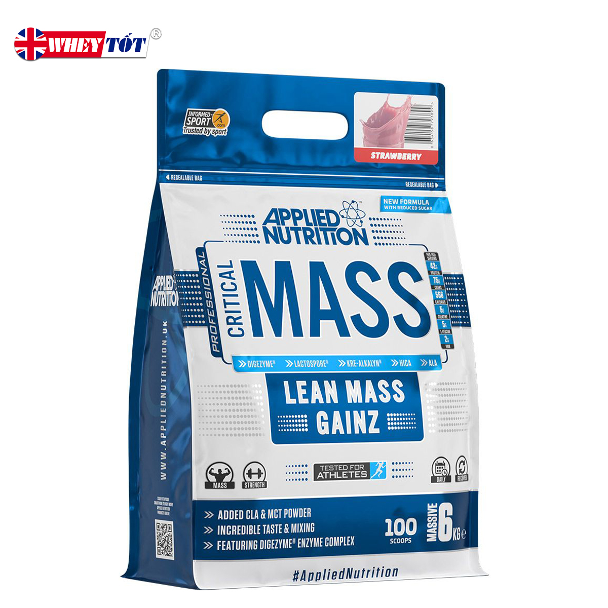 Tăng cân Applied Nutrition Professional Critical Mass 6Kg
