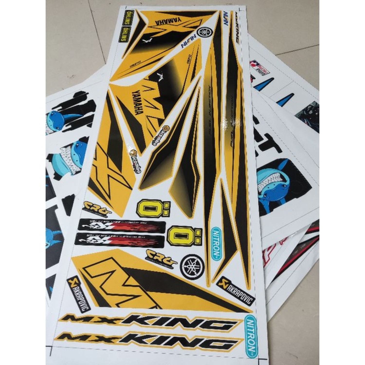 Ten Rời Exciter Mx King Dán Xe Vàng