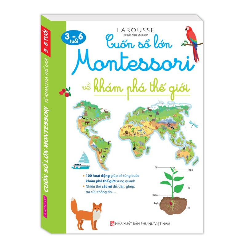 Sách - Cuốn Sổ Lớn Montessori Về Khám Phá Thế Giới (Bìa Mềm)