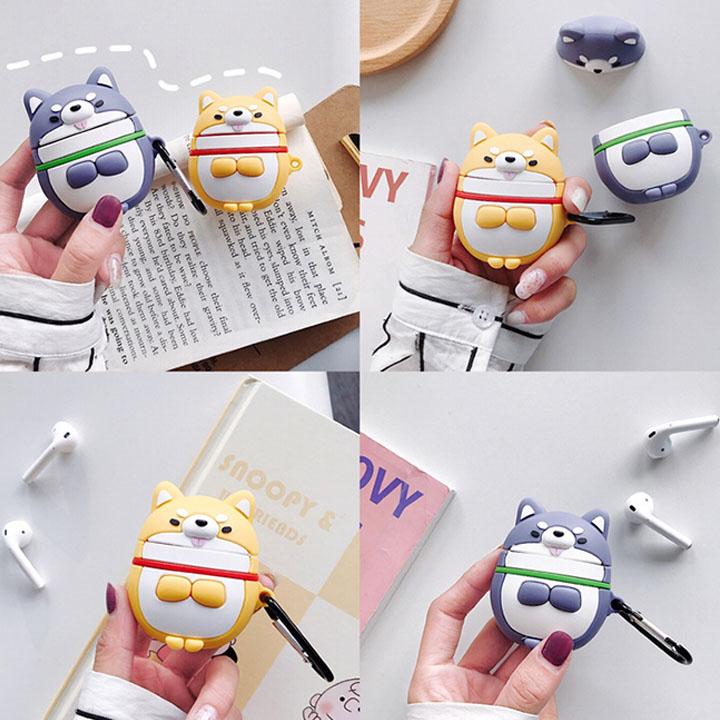 Case silicon cho tai nghe Airpods mẫu Corgi